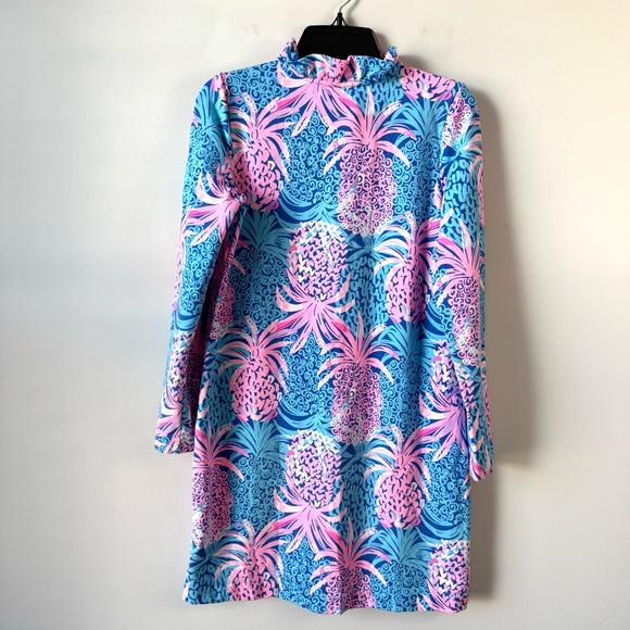 Lilly Pulitzer Little Skipper Ruffle Dress Borealis Blue Tropic Down Low XL - Picture 6 of 8